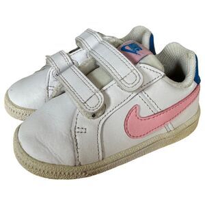 Nike Court Royale White Pink Blue 833537-110 Toddler Size 5C